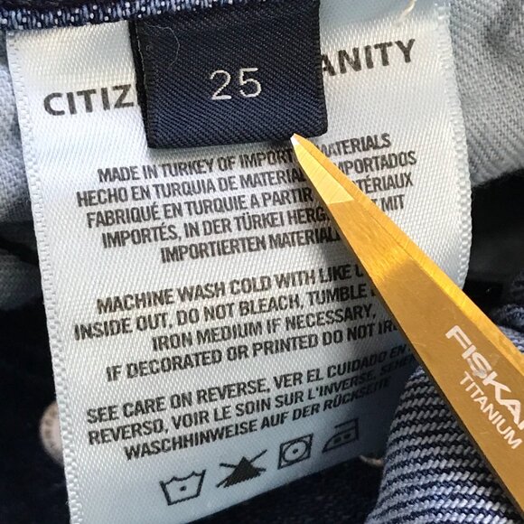 Citizens Of Humanity Olivia Ankle Jeans Women's Size 25 Button Fly FLAWED FAIR - Picture 10 of 13